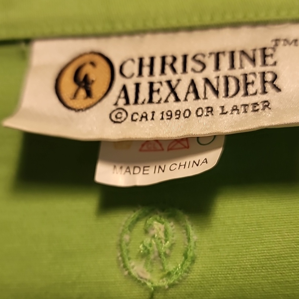 Christine Alexander Lime Green Denim Embellished Jacket Sz Small - Picture 5 of 8